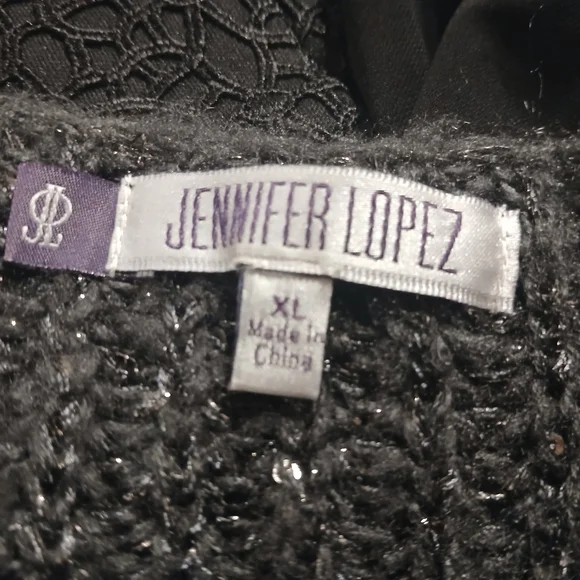 JENNIFER LOPEZ grey sequin sweater - Picture 2 of 7